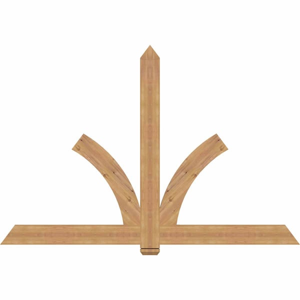 Ekena Millwork Redmond Smooth Timber Gable Bracket, Western Red Cedar, 84"W x 56"H x 1 1/2"D x 5 1/2"F, 16/12 Pitch GBW084X56X0206RED00SWR - main